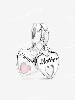 Pandora Double Heart Split Dangle Charm